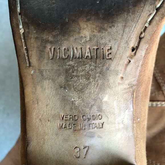 Vic Matie Boot Suede Leather Ankle Side Zip EU 37 US 7 - Picture 5 of 12